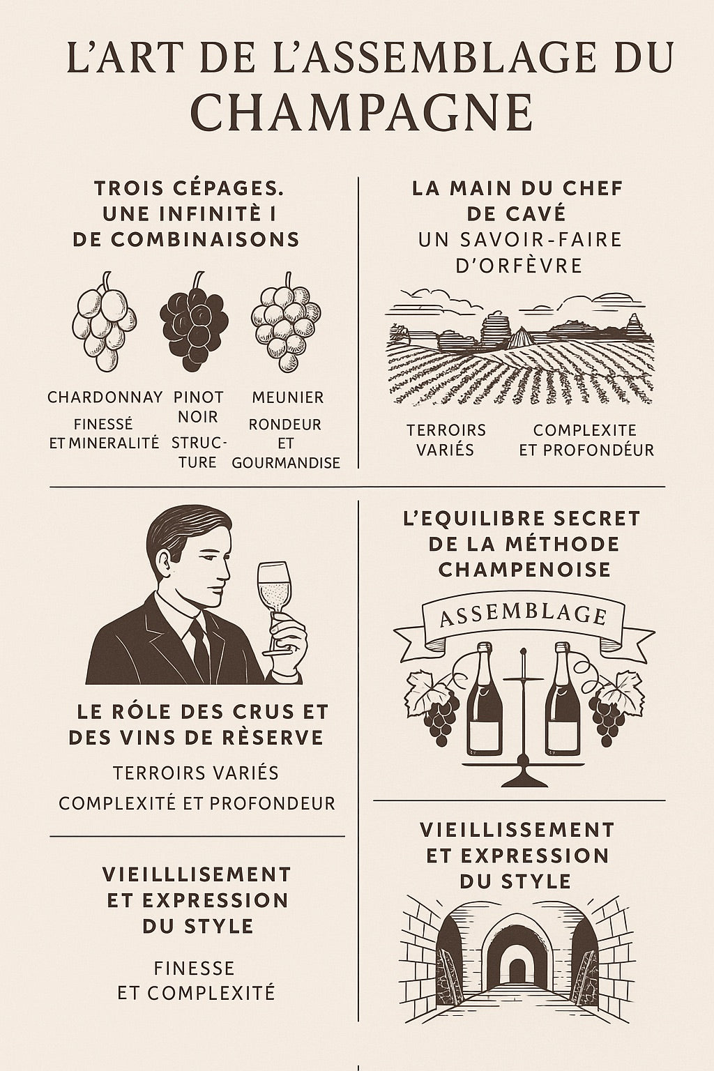 L’art de l’assemblage en Champagne : équilibre, style et signature des maisons