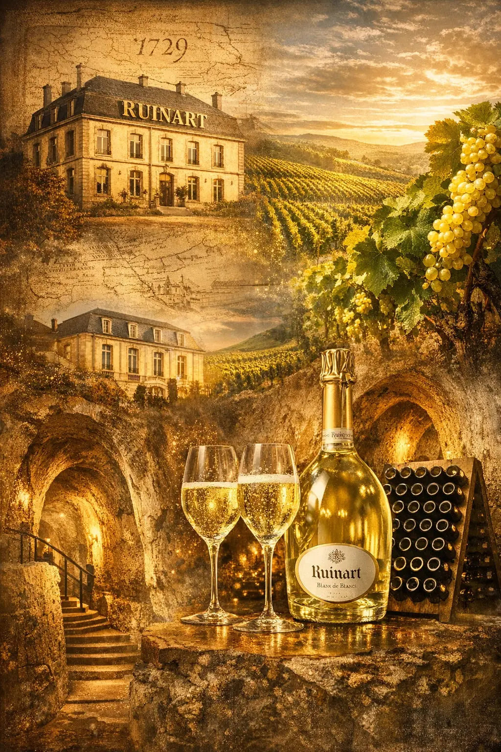 Maison Ruinart : l’élégance originelle du Champagne Le caveau des pépites