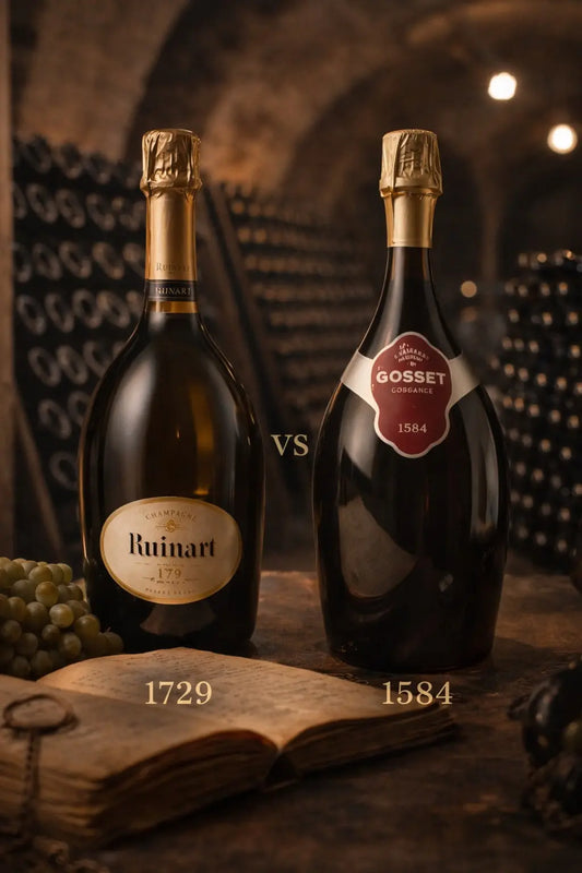 Ruinart vs Gosset : qui est vraiment le premier champagne ? Le caveau des pépites