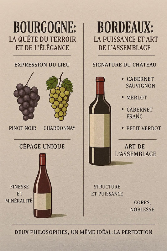 Grands Crus de Bourgogne vs Bordeaux : deux visions de l’excellence française Le caveau des pépites