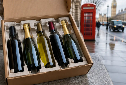 Colis de vins et champagnes livré au Royaume-Uni
