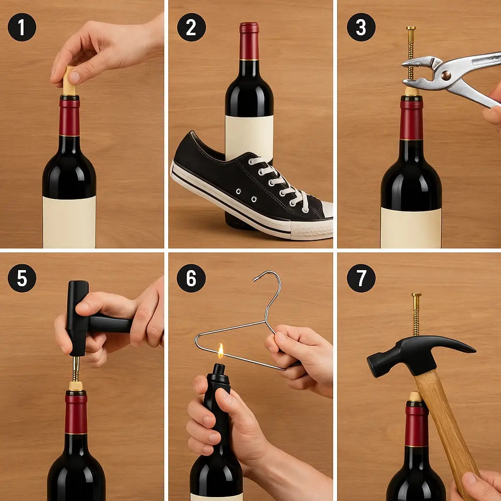 Comment ouvrir une bouteille de vin sans tire-bouchon : 7 astuces pratiques Le caveau des pépites