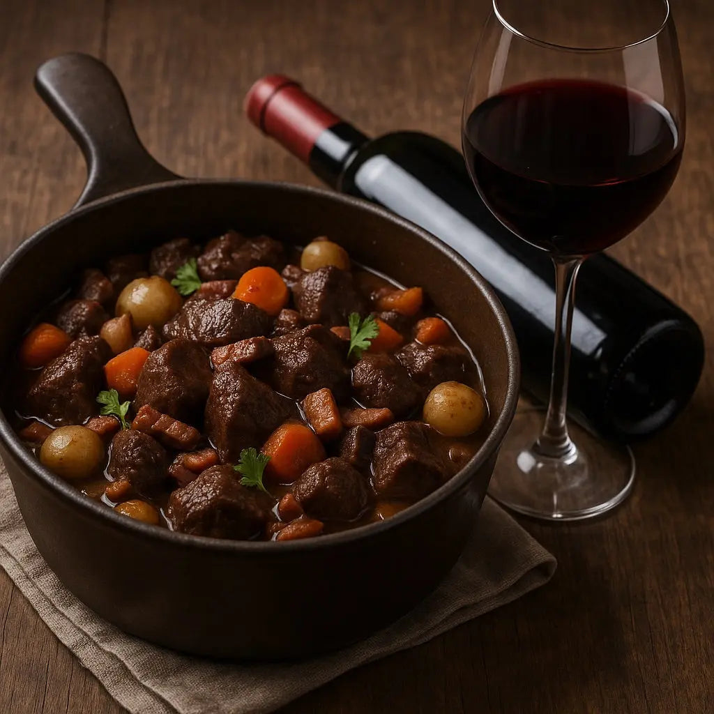 Quel vin rouge choisir pour accompagner un bœuf bourguignon ? Le caveau des pépites