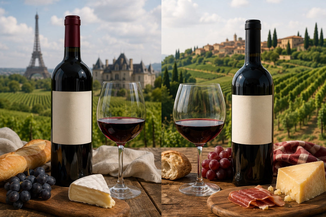 Vins français et vins italiens : deux styles, deux traditions, une même passion du terroir