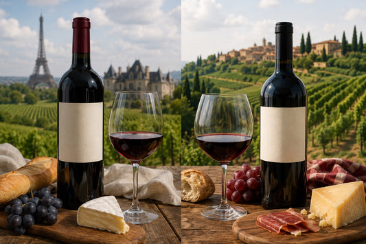 Vins français et vins italiens : deux styles, deux traditions, une même passion du terroir