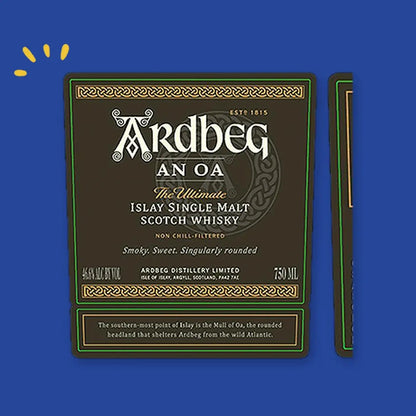Étiquette Ardbeg An Oa, Islay Single Malt Scotch Whisky