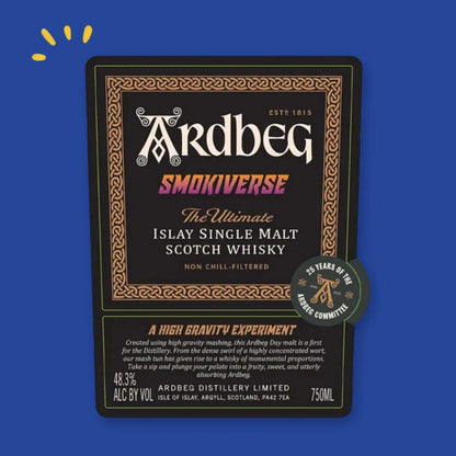 Étiquette Ardbeg Smokiverse, Islay Single Malt