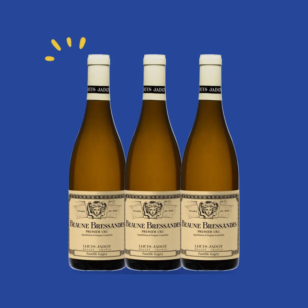Lot de 3 bouteilles Beaune blanc 1er Cru Bressandes 2022, Louis Jadot Famille Gagey