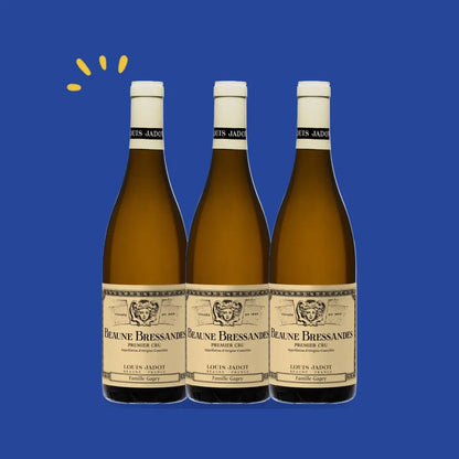 Lot de 3 bouteilles Beaune blanc 1er Cru Bressandes 2022, Louis Jadot Famille Gagey