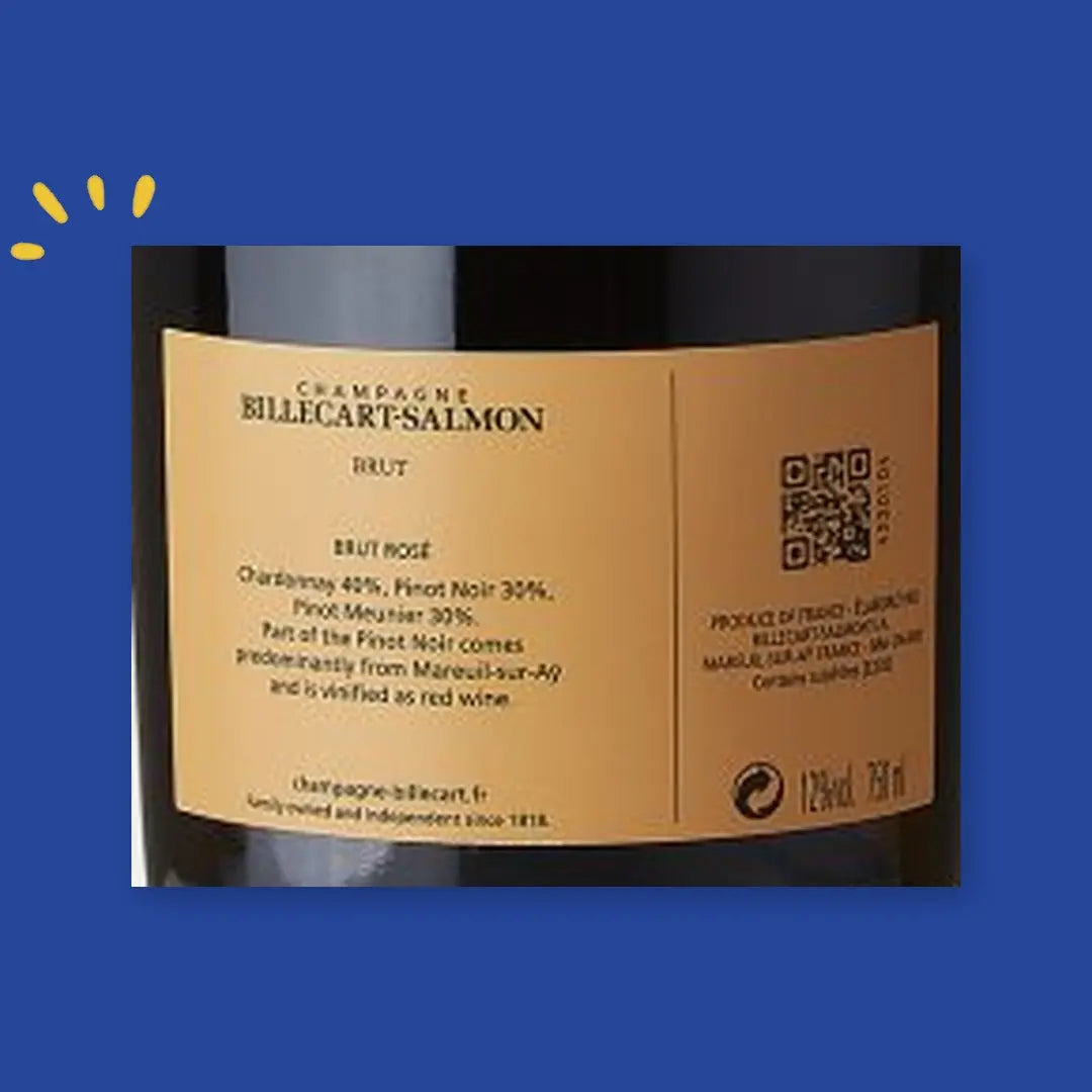 Billecart-Salmon Brut Rosé, contre-étiquette