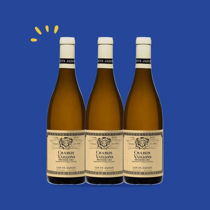 Lot de 3 bouteilles Chablis 1er Cru Les Vaillons 2022, Louis Jadot