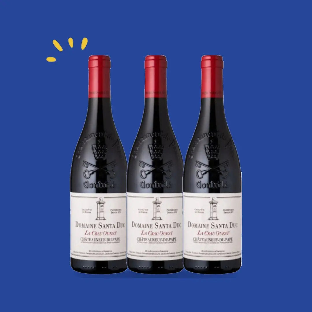 Lot de 3 bouteilles Châteauneuf-du-Pape La Crau Ouest 2021, Santa Duc