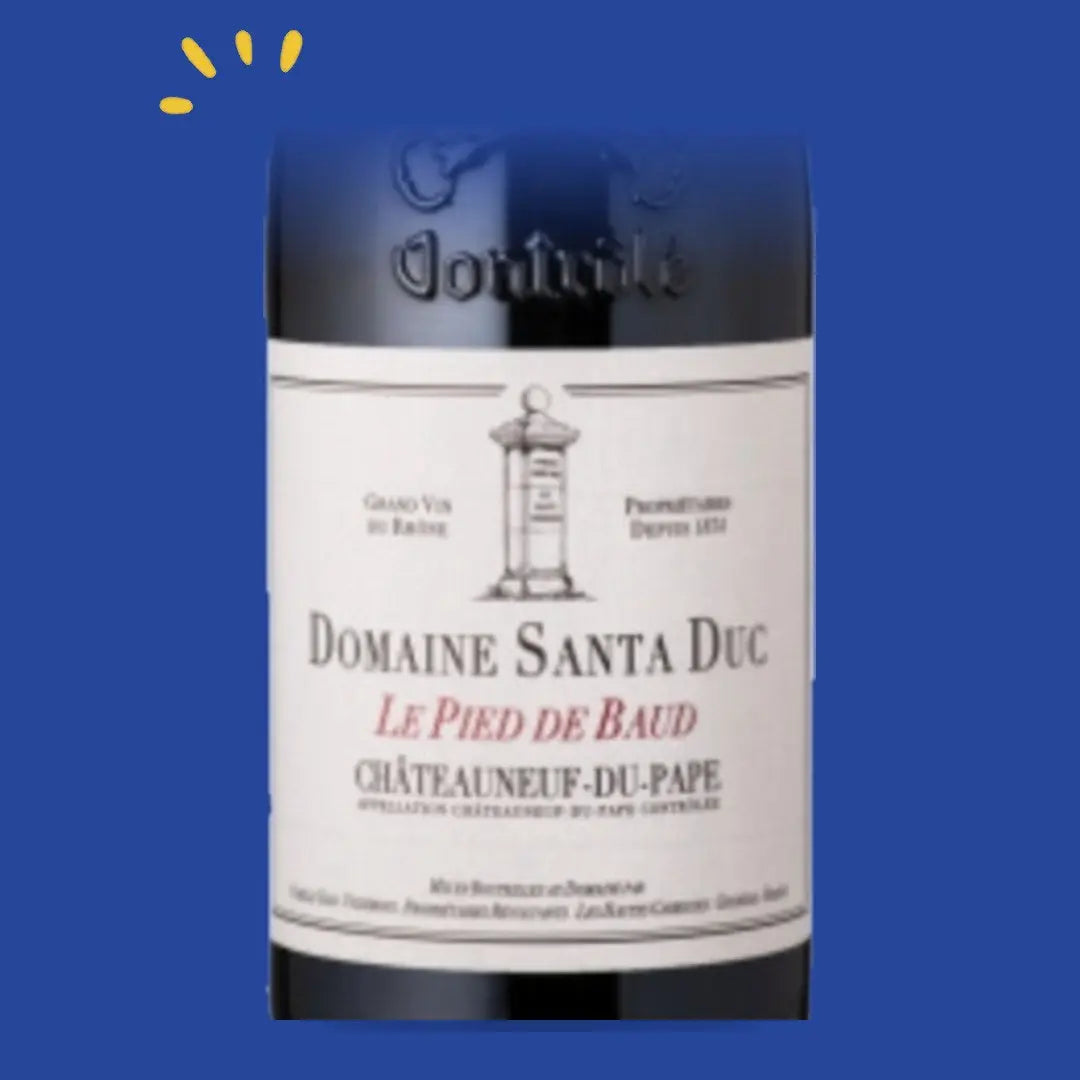 Étiquette Châteauneuf-du-Pape Le Pied de Baud 2021, Santa Duc