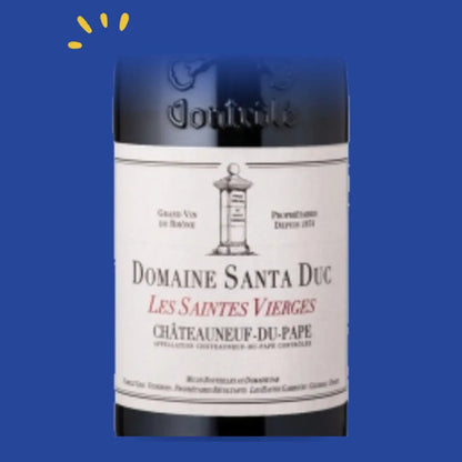 Étiquette Châteauneuf-du-Pape Les Saintes Vierges 2021 Magnum, Santa Duc