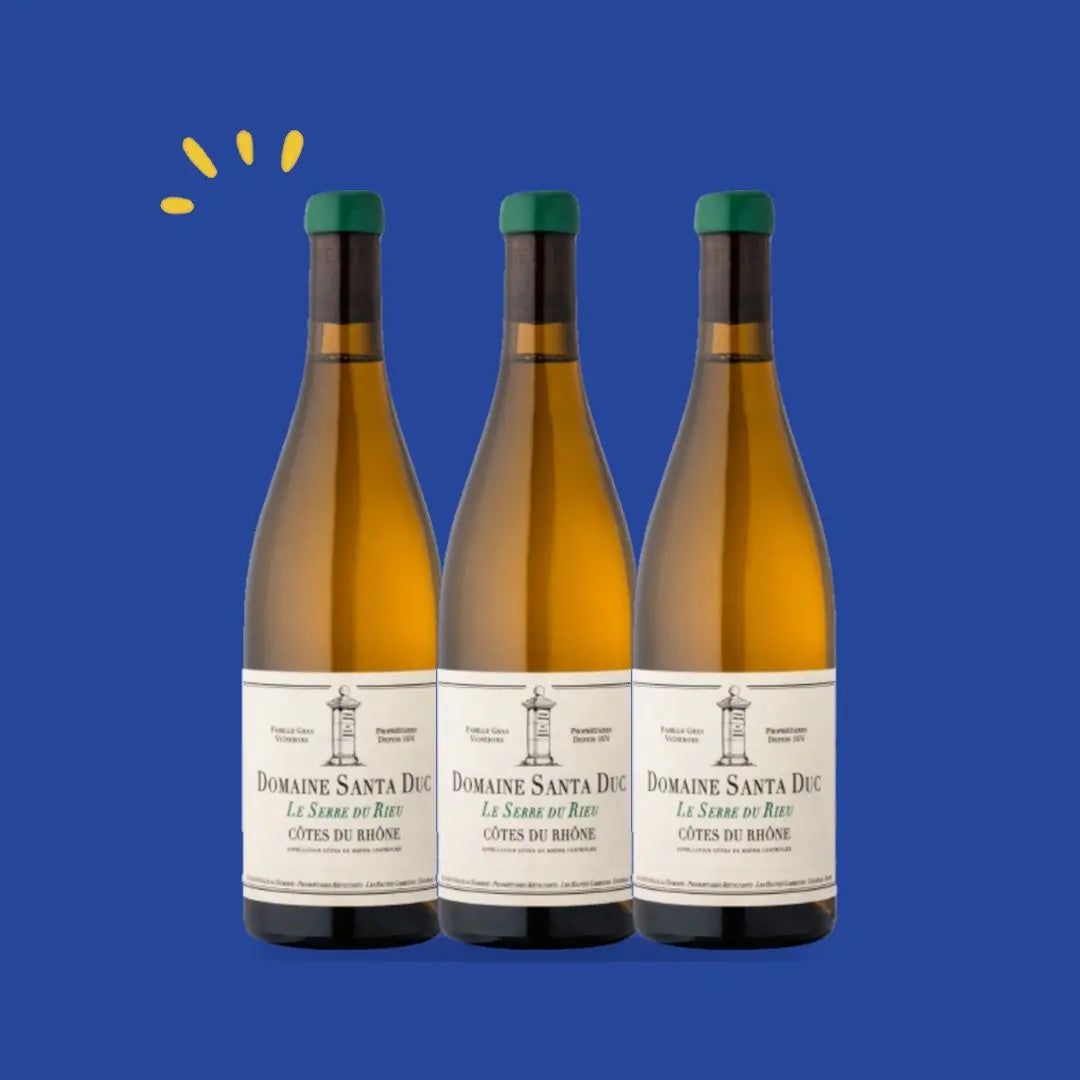 Lot de 3 bouteilles Côtes du Rhône blanc Le Serre du Rieu 2022 Magnum, Santa Duc