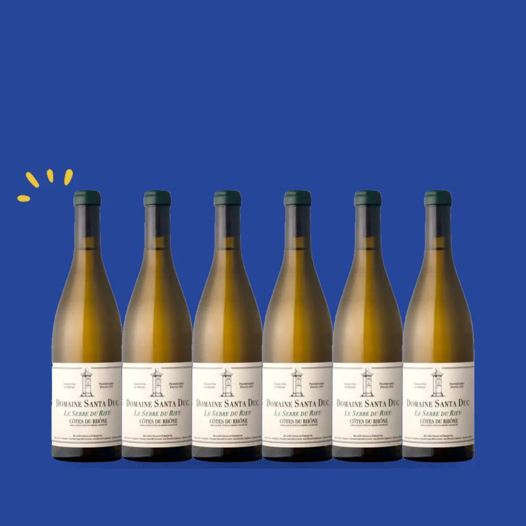 Carton de 6 bouteilles Côtes du Rhône blanc Le Serre du Rieu 2022, Santa Duc