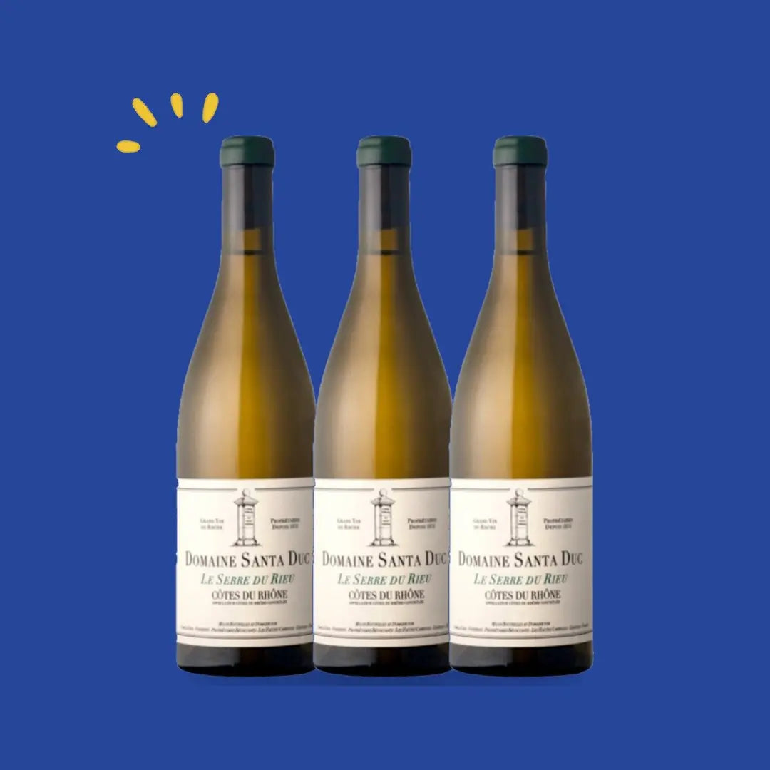 Lot de 3 bouteilles Côtes du Rhône blanc Le Serre du Rieu 2022, Santa Duc