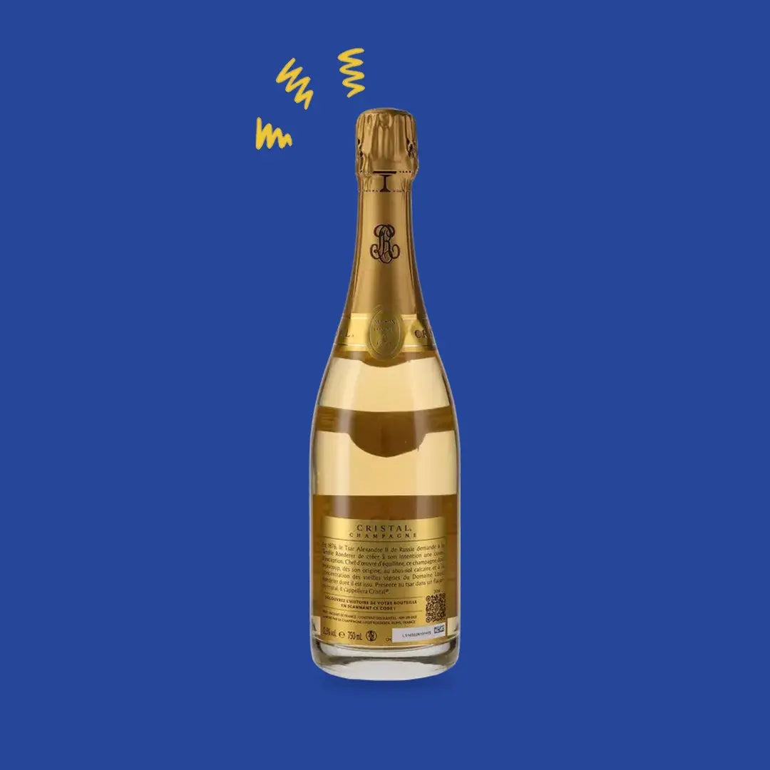 Louis Roederer Cristal 2016, dos de la bouteille et contre-étiquette