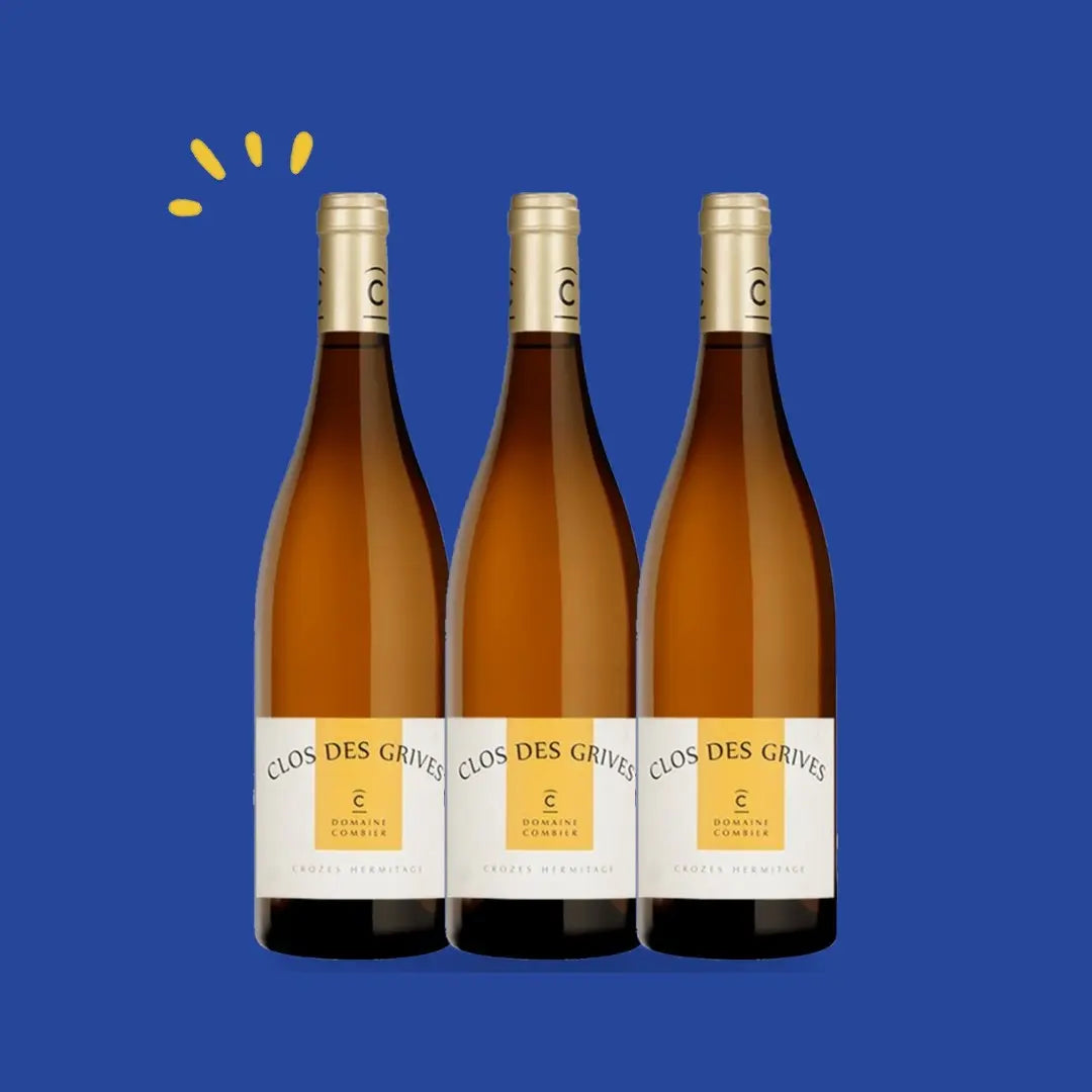 Lot de 3 bouteilles Crozes-Hermitage blanc Clos des Grives 2023, Domaine Combier