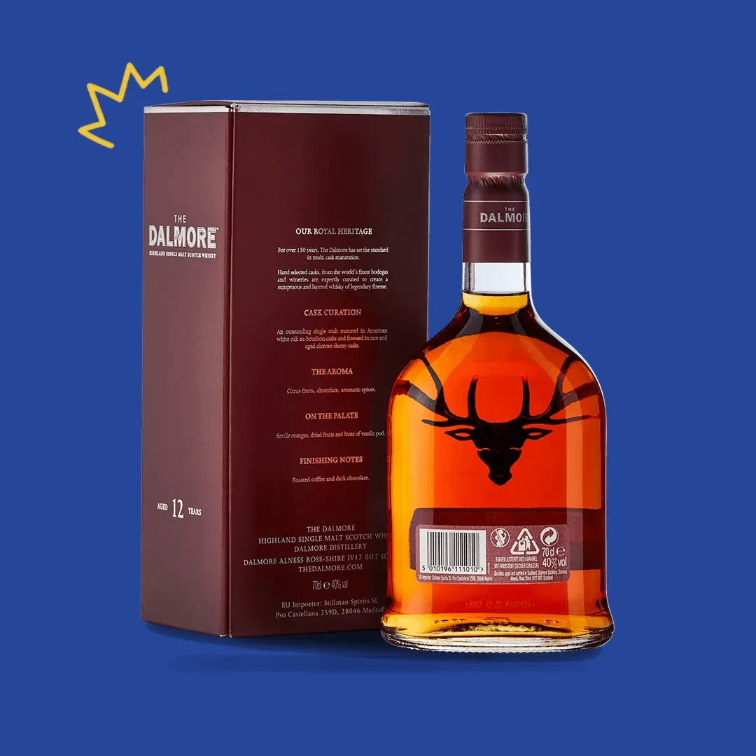 The Dalmore 12 ans, bouteille et étui