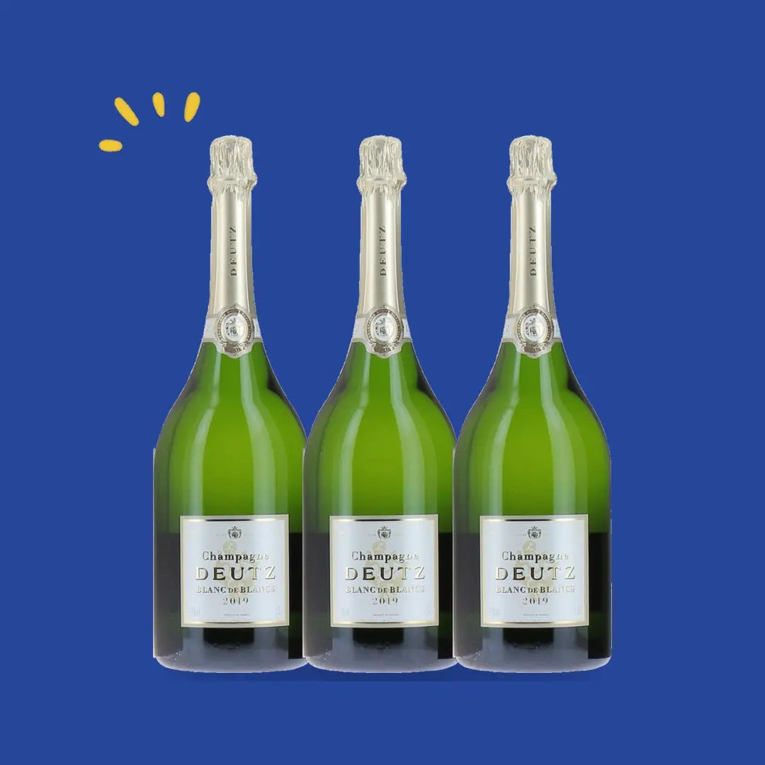 Lot de 3 bouteilles Deutz Blanc de Blancs 2019 Magnum
