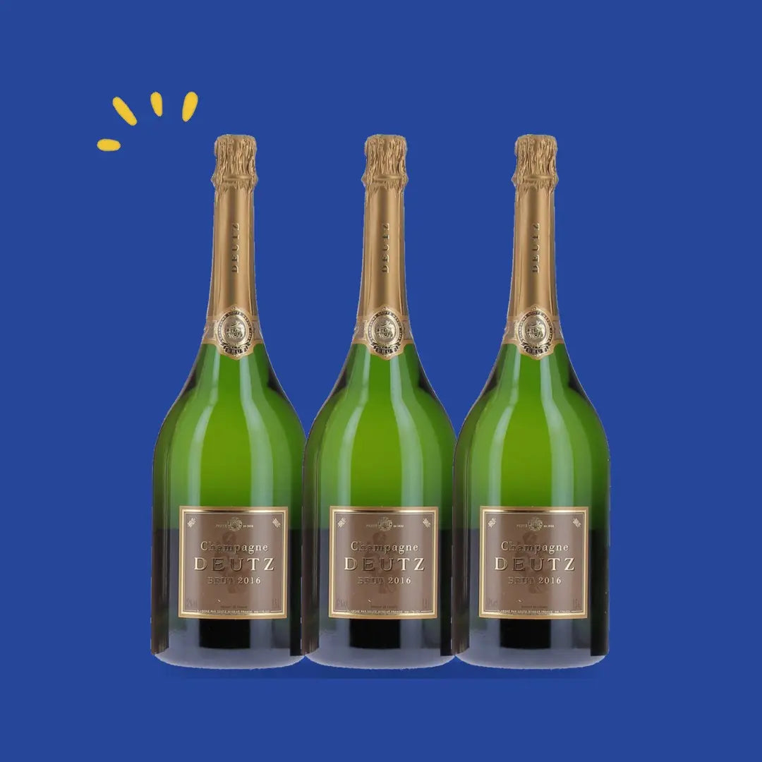 Lot de 3 bouteilles Deutz Brut Millésimé 2018 Magnum