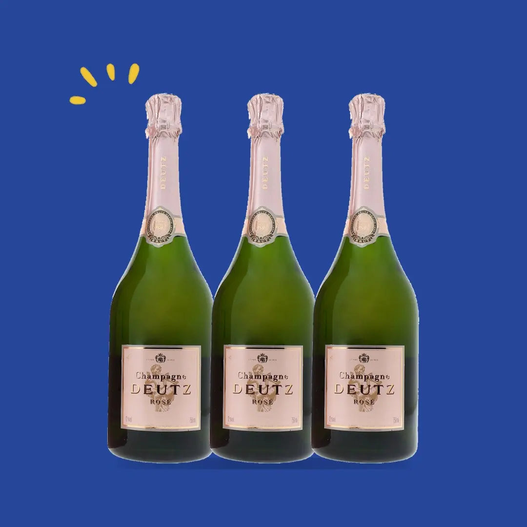 Lot de 3 bouteilles Deutz Brut Rosé