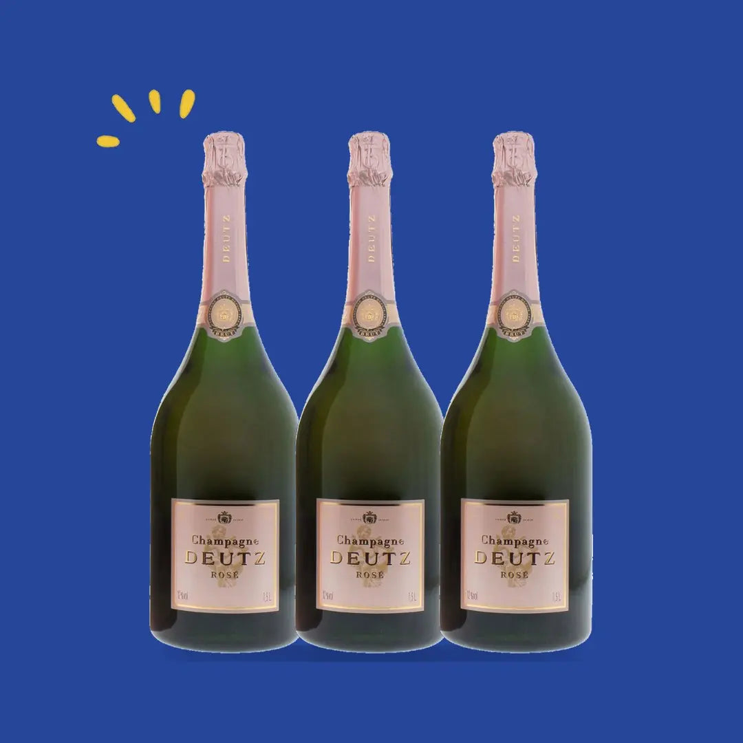 Lot de 3 bouteilles Deutz Brut Rosé Magnum