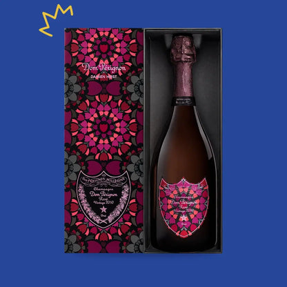 Dom Pérignon Rosé 2010 Damien Hirst dans son coffret ouvert