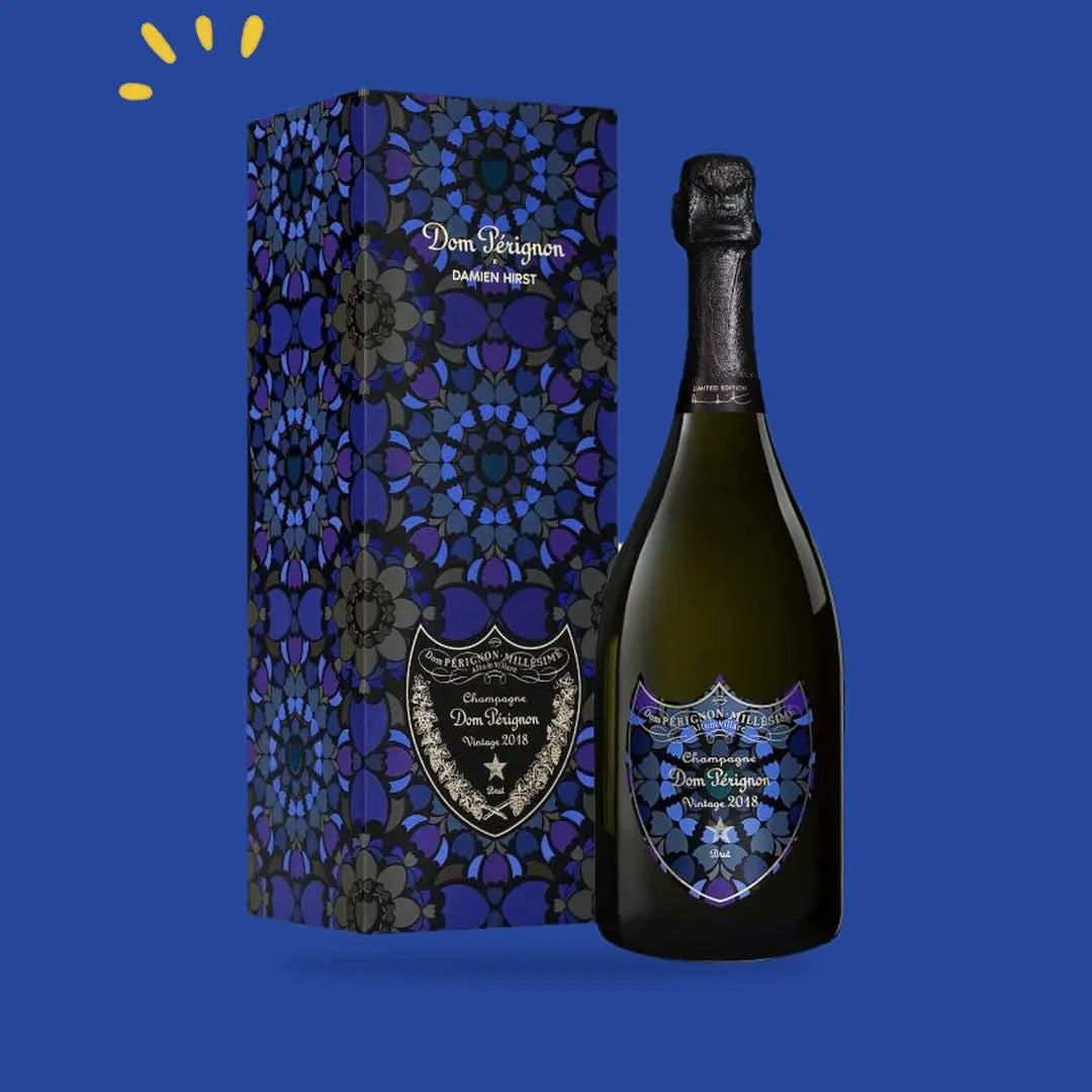 Dom Pérignon Vintage 2018 Damien Hirst avec son étui, édition limitée