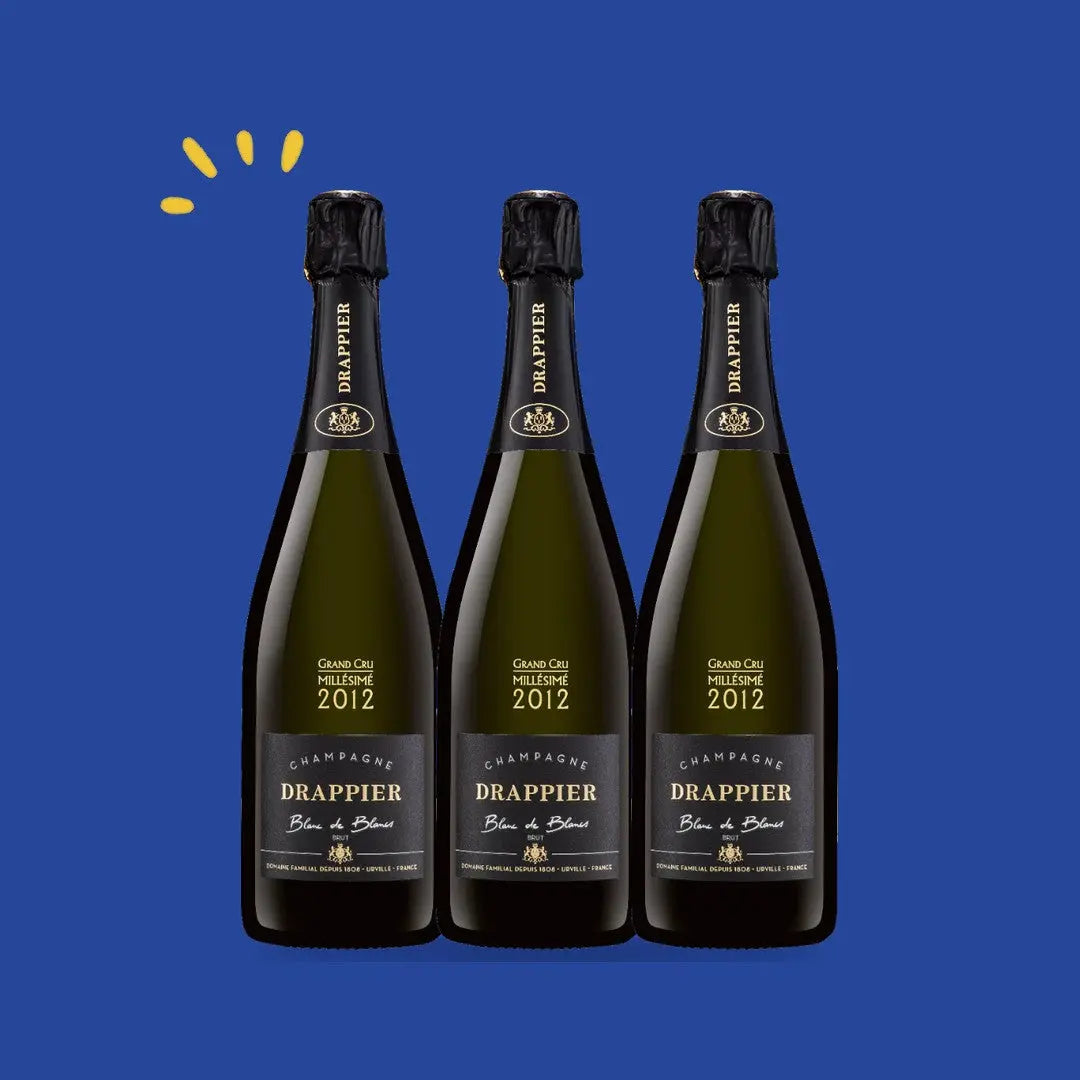 Lot de 3 bouteilles Drappier Blanc de Blancs Grand Cru 2017
