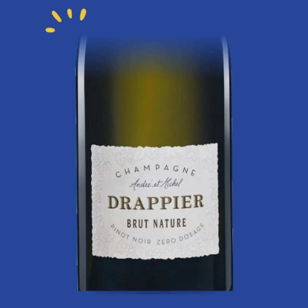 Étiquette du champagne Drappier Brut Nature