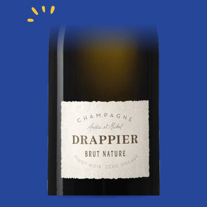 Étiquette du champagne Drappier Brut Nature Magnum