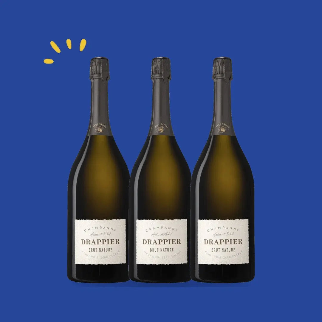 Lot de 3 bouteilles Drappier Brut Nature Magnum