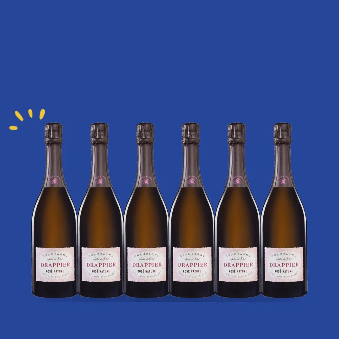 Carton de 6 bouteilles Drappier Brut Nature Rosé