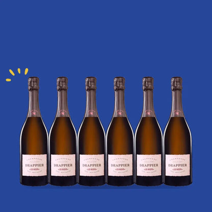 Carton de 6 bouteilles Drappier Brut Nature Rosé Les Riceys