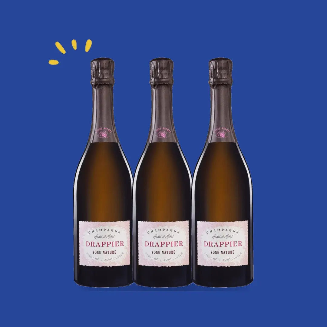 Lot de 3 bouteilles Drappier Brut Nature Rosé