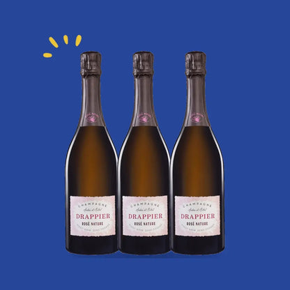 Lot de 3 bouteilles Drappier Brut Nature Rosé