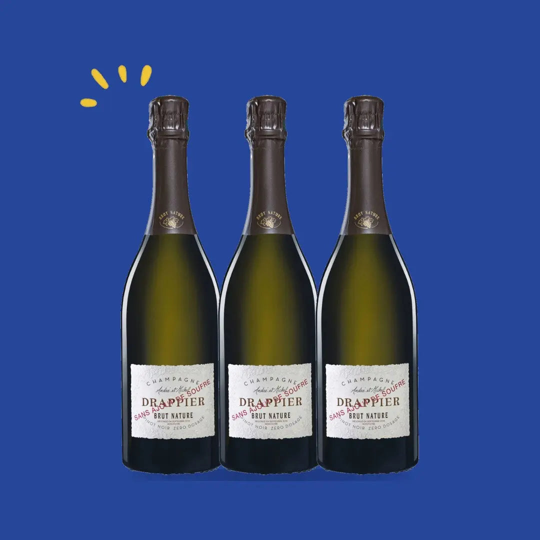 Lot de 3 bouteilles Drappier Brut Nature Sans Ajout de Soufre