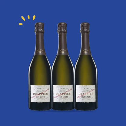 Lot de 3 bouteilles Drappier Brut Nature Sans Ajout de Soufre