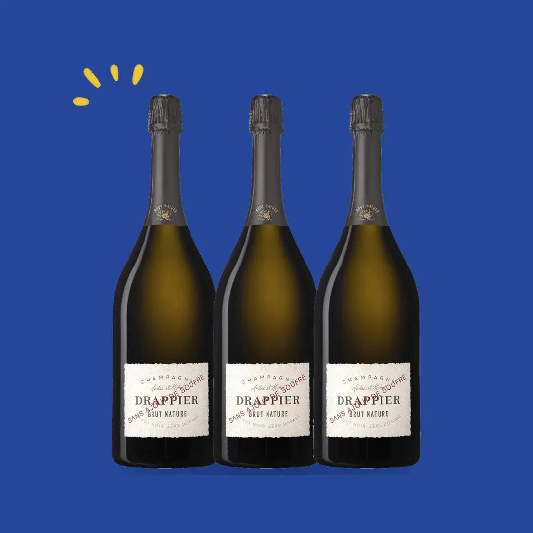 Lot de 3 bouteilles Drappier Brut Nature Sans Ajout de Soufre Magnum