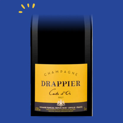 Étiquette du champagne Drappier Carte d'Or Mathusalem
