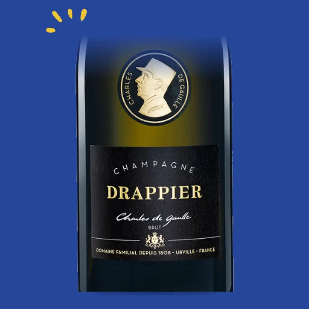 Étiquette du champagne Drappier Charles de Gaulle Brut