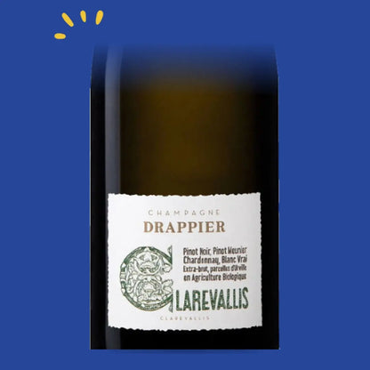 Étiquette du champagne Drappier Clarevallis