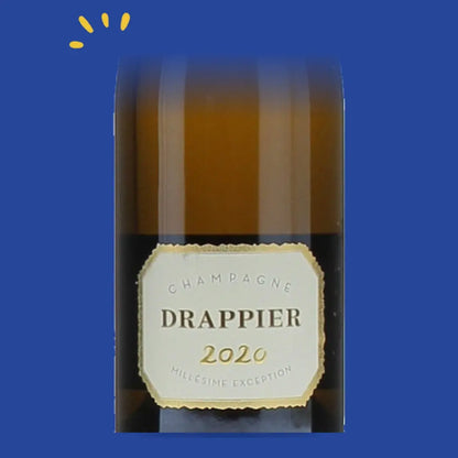 Étiquette du champagne Drappier Millésime Exception 2020