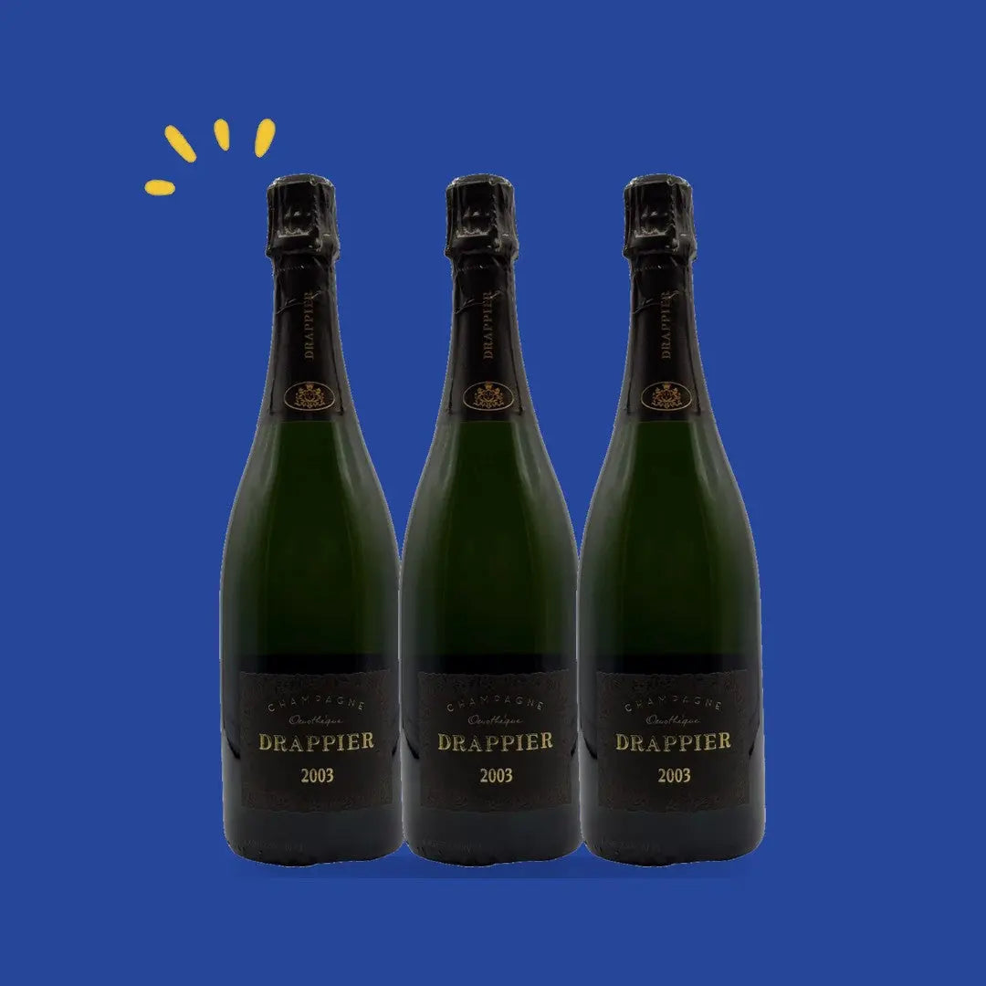 Lot de 3 bouteilles Drappier Oenothèque 2007