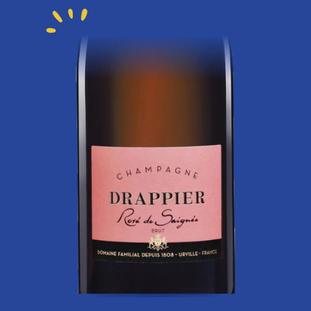 Étiquette du champagne Drappier Rosé de Saignée