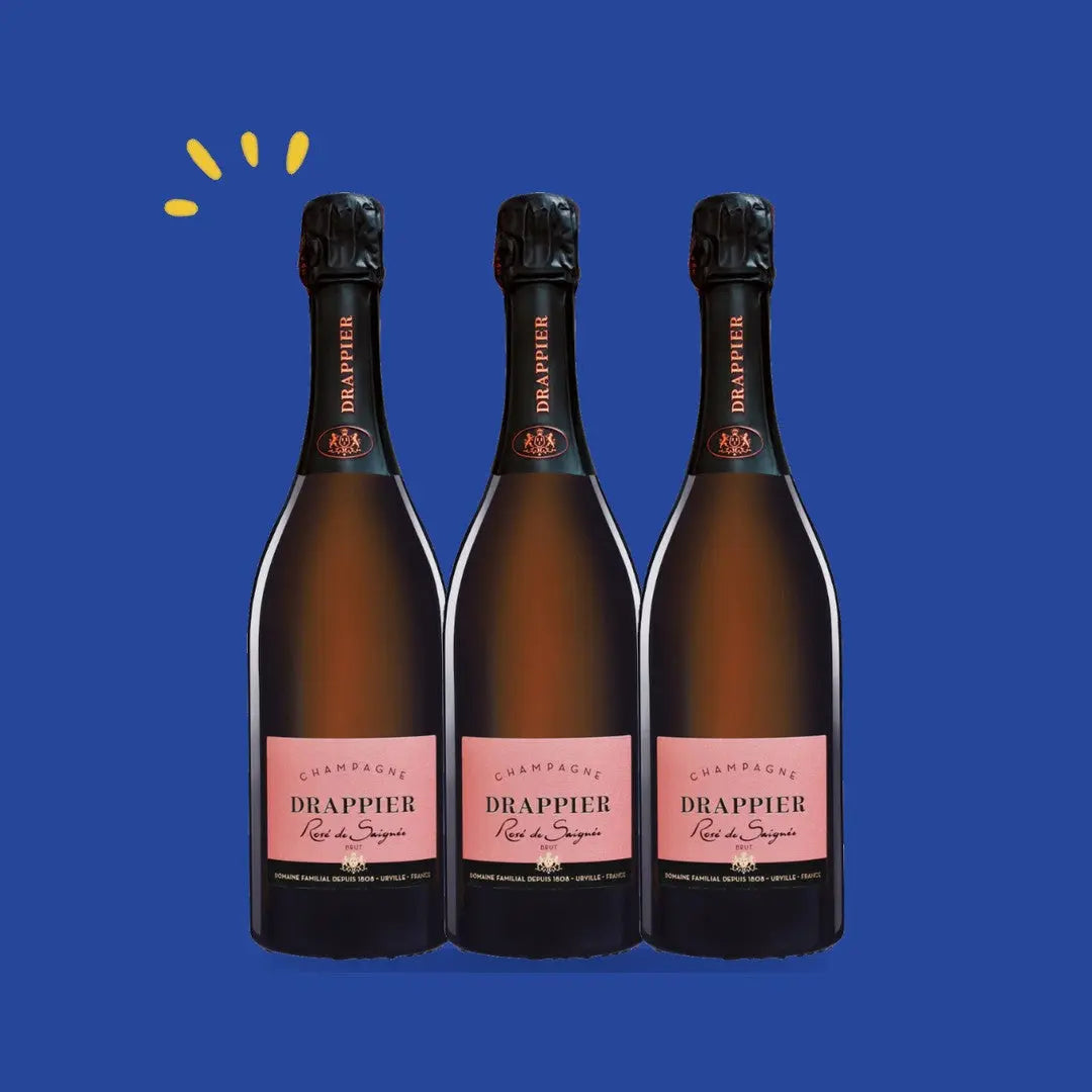 Lot de 3 bouteilles Drappier Rosé de Saignée
