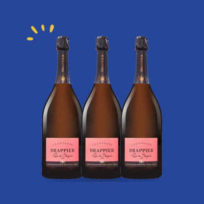 Lot de 3 bouteilles Drappier Rosé de Saignée Magnum