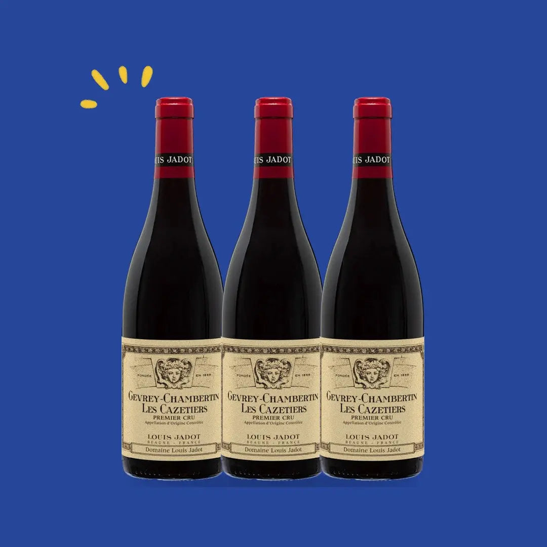 Lot de 3 bouteilles Gevrey-Chambertin 1er Cru Les Cazetiers, Domaine Louis Jadot